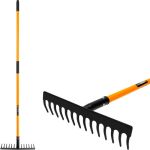 Greblă de grădină Strend Pro Garden, 14 dinți, coadă din fibră de sticlă 150 cm