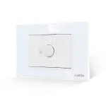Comutator Pentru Ventilator 1M si 2 Taste False LUXION cu Rama din Sticla, Standard Italian, 3M SmartElectro IntelligentHouse