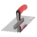 Gletieră zimțată Strend Pro Premium BRAVO RED SoftHand, inox, 270x130 mm, dinți 10 mm