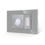 Senzor de Miscare 2M si Lampa de Veghe LUXION  cu Rama din Sticla, Standard Italian, 3M SmartElectro IntelligentHouse