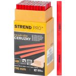 Creion dulgher Strend Pro, 176 mm, forma hexagonala, mina neagra HB, set 50 buc