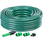 Furtun de grădină Strend Pro Economic, 1/2", 20 m, set cu adaptor, duză și cuple