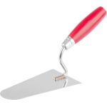 Lingură de zidar Strend Pro Premium, cu mâner din lemn și capăt metalic, rotundă, 200 mm, inox 1 mm