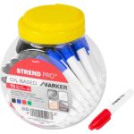 Set markere permanente Strend Pro, cutie plastic, roșu/negru/verde/albastru, 72 buc