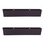Jardiniera decorativa, Ratolla Case P, maro, set 2 buc, 68.5x17.3x15 cm GartenVIP DiyLine