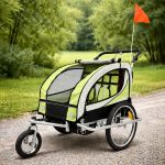 Remorca bicicleta pentru transport copii – 2 locuri, sigura si confortabila, capacitate 40 kg MultiMark GlobalProd