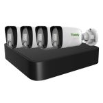 Kit IP supraveghere Tiandy, NVR 4 canale PoE, 4 camere 2 MP, microfon, iluminare IR 30 m, TC-KIT/R3104/4TC-C321N28 SafetyGuard Surveillance