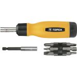 Set biti cu surubelnita si adaptor 1/4" topex 39D518 HardWork ToolsRange