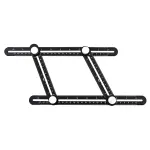 Rigla unghiulara cu 4 brate mobile NEO TOOLS 72-350 HardWork ToolsRange