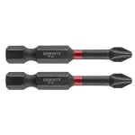 Set biti de impact PH2X50mm 1/4" 2buc. GRAPHITE 56H519 HardWork ToolsRange
