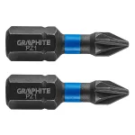 Set biti de impact PZ1X25mm 1/4" 2buc. GRAPHITE 56H503 HardWork ToolsRange
