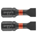 Set biti de impact SL6.5X25mm 1/4" 2buc. GRAPHITE 56H511 HardWork ToolsRange