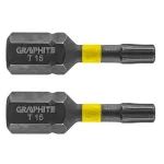 Set biti de impact TX15X25mm 1/4" 2buc. GRAPHITE 56H512 HardWork ToolsRange
