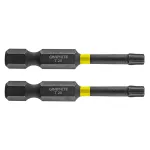 Set biti de impact TX20X50mm 1/4" 2buc. GRAPHITE 56H525 HardWork ToolsRange