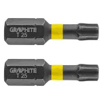 Set biti de impact TX25X25mm 1/4" 2buc. GRAPHITE 56H514 HardWork ToolsRange