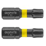 Set biti de impact TX30X25mm 1/4" 2buc. GRAPHITE 56H516 HardWork ToolsRange