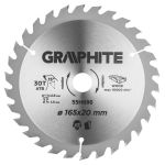Disc circular cu varfuri HM 165x20mm, 30 dinti GRAPHITE 55H686 HardWork ToolsRange
