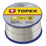 Fludor, 60% Sn: sarma de 0,7 mm si flux SW 26. 100 g, electronice - blister TOPEX 44E512 HardWork ToolsRange