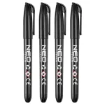 Marker de constructii, negru, permanent, rezistent la apa, pe baza de ulei, 4 bucati NEO TOOLS 13-856 HardWork ToolsRange