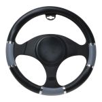 Husa volan Chrome Ring Gri, material cauciucat, diametru 37-39cm AutoDrive ProParts