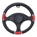 Husa volan Chrome Ring Red, material cauciucat, diametru 37-39cm AutoDrive ProParts