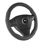 Husa volan de culoare neagra cu perforatii, diametru 37-39cm, material cauciucat AutoDrive ProParts