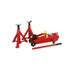 Cric hidraulic tip crocodil Carpoint 2000 kg pe roti cu deschidere maxima de 31 cm si 2 suporti de sustinere AutoDrive ProParts