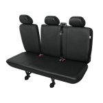 Husa bancheta cu trei locuri Practical DV3 Split Trafic imitatie piele neagra, pentru Nissan Primastar I, Opel Vivaro, Renault Trafic , cu bancheta fractionata AutoDrive ProParts