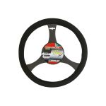 Husa volan Carpoint , material cauciucat acoperit cu material textil, culoare negru diametru 35cm AutoDrive ProParts