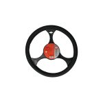 Husa volan Carpoint , material cauciucat acoperit cu material textil, culoare negru diametru 38cm AutoDrive ProParts