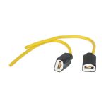 Mufa bec ceramica pentru soclu H1 cu cablu 15 cm, mufa bec H1 AutoDrive ProParts