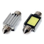 Set 2 becuri auto Amio LED, C5W SV8.5-8, 1 LED COB3, 2.4W, 39mm, Canbus, 12V, leduri alb sofit Festoon AutoDrive ProParts