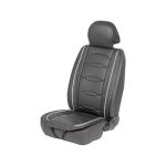 Husa protectie scaun Madrid Carpoint, 1 bucata, fixare benzi elastice, sezut 50x50, spatar 50x88cm incluzand tetiera, cu dunga rosie AutoDrive ProParts