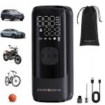 Compresor de aer portabil 150 PSI, pompa rapida anvelope cu afisaj LCD, lanterna LED si baterie reincarcabila USB AutoDrive ProParts