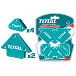 Set 6 Coltare Magnetice pentru Sudura TOTAL – 45°/90°/135° (2x 11 kg + 4x 4,5 kg)