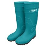 Cizme de protectie din cauciuc TOTAL cu bombeu metalic SB, impermeabile, marimea 44