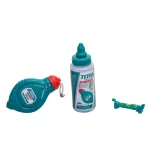 Fir de trasare cu cretă TOTAL 30 m cu nivel cu bulă (set cu praf de cretă)