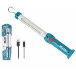 Lampă portabilă cu LED TOTAL 3.5W, baterie Li-Polimer reîncărcabilă, încărcare USB