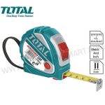 Ruletă TOTAL 5m x 19mm cu buton 3 funcții (metric & inch), Clasa II