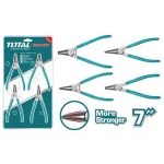 Set clești pentru siguranțe Seeger TOTAL 7"/180 mm, 4 bucăți (industrial)