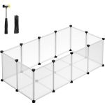 SONGMICS Tarc pentru animale mici rozatoare, din plastic, modulara, 125x63x42 cm, alb Household NewTrend