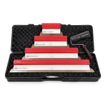 Set 4 gletiere profesionale, lama inox 0.3 mm, 25, 40, 60, 80 cm, rola gletuit, geanta, Fullsoft, Olejnik GartenVIP DiyLine