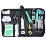 Trusă rețelistică EK5949, 9 piese – clește sertizare RJ45/RJ11 + tester și accesorii