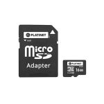 Card memorie microSD 16GB Class 10 Platinet cu adaptor SD
