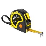 Ruletă metrică metalică Rebel 5 m x 19 mm, bandă oțel, blocare + auto-retragere