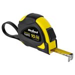 Ruletă metrică metalică Rebel 10 m x 25 mm, cu blocare și retragere automată