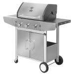 Grătar pe gaz Teesa BBQ 3001 Master Grill – 3 arzătoare, 10.8 kW, suprafață 59×41 cm