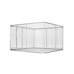 Tarc exterior pentru câini 4x2x1,8 m din oțel galvanizat MF, ușă cu zăvor (FA G01)