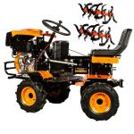 Mini tractor agricol Detoolz DZ-MT1007-G02, 17 CP, diesel 530cc, 4x4, pornire electrică, PTO, 2 cutii de viteze