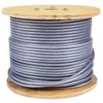 Cablu otel zincat plastifiat Micul Fermier, pe tambur, 100 m, Ø 4–5.5 mm